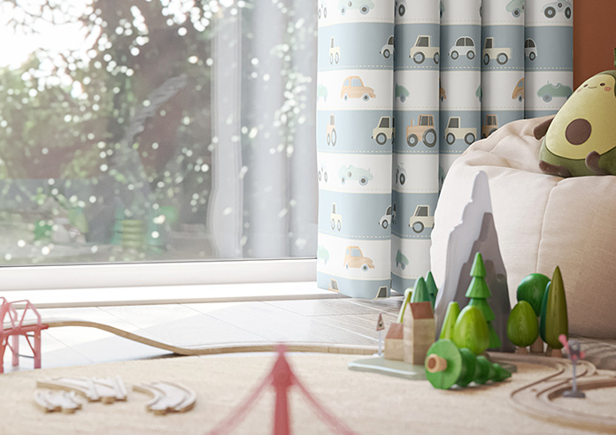 Brum Brum, Petrol - Made to Measure Curtains - Image 5